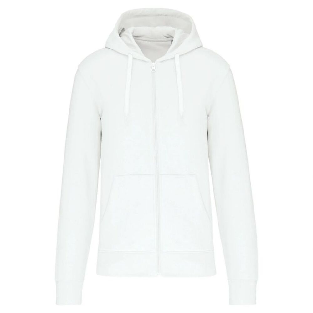 Kariban Mens Eco Friendly Full Zip Hoodie / White